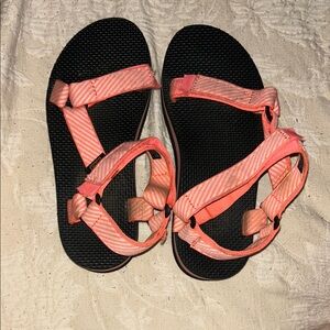 Teva Coral and Black Women's Sandals